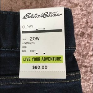 BRAND NEW WITH TAGS-Eddie Bauer women’s plus size boot cut jeans. Size 20W…